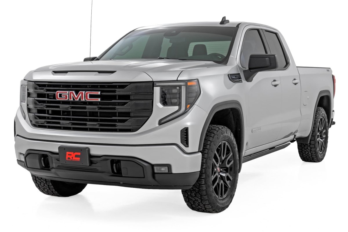 Chevy Silverado 1500 LTD Power Running Boards - Rough Country - 6-Inch All-Season Aluminum Boards - 2022+